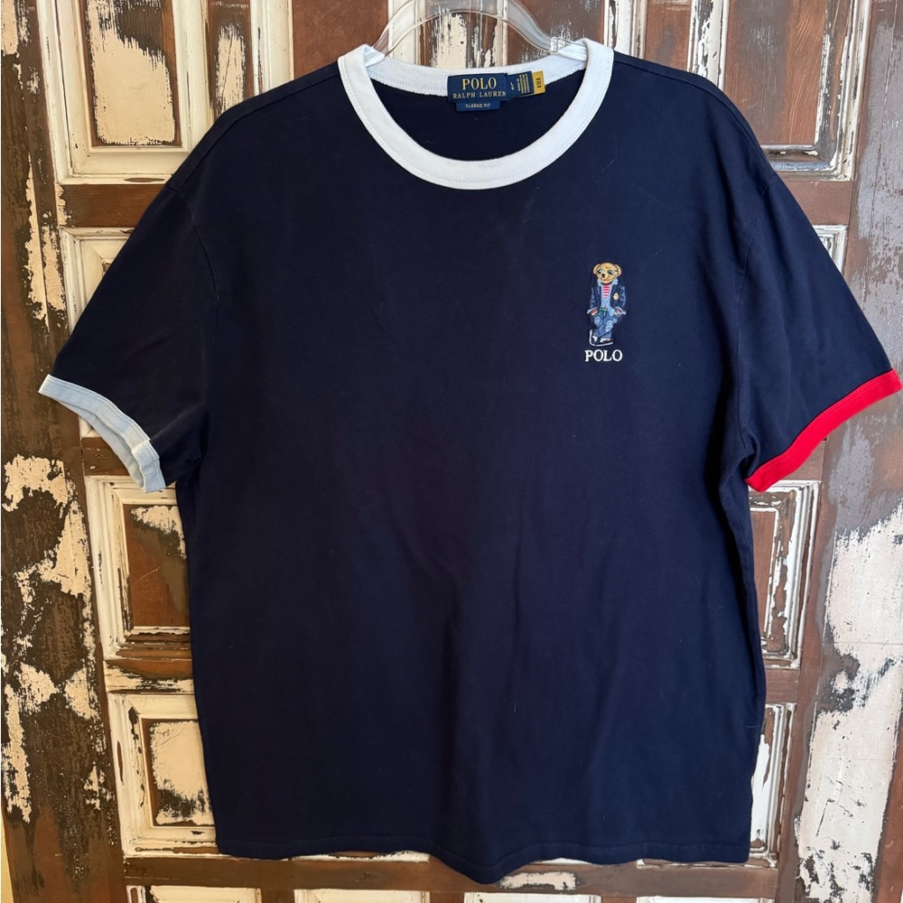 Polo Ralph Lauren Navy Short Sleeve Tee - Size L
